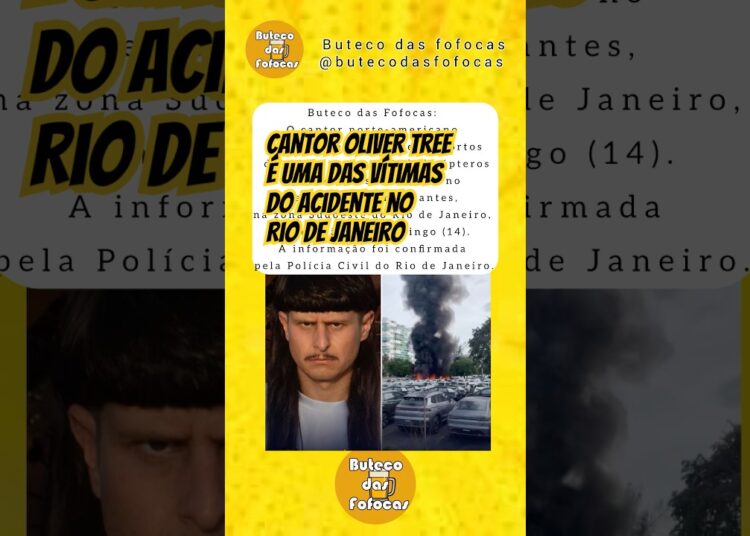 Cantor Oliver Tree é um dos mortos em acidente aéreo no Rio