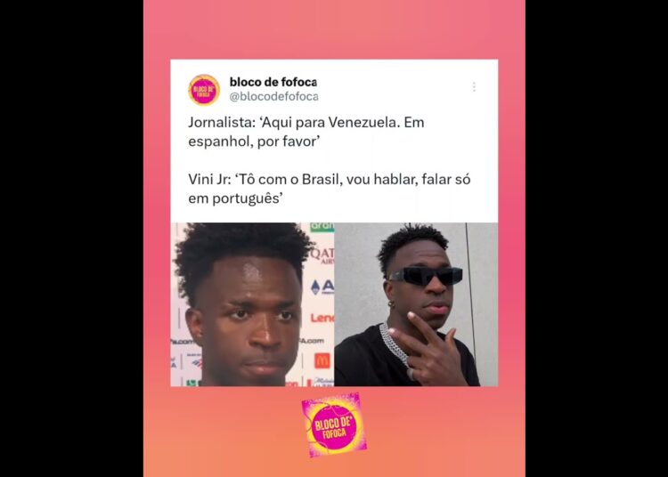 Vini Jr: ‘Tô com o Brasil, vou hablar, falar só em português’. #fofoca #fofocas #vinijr