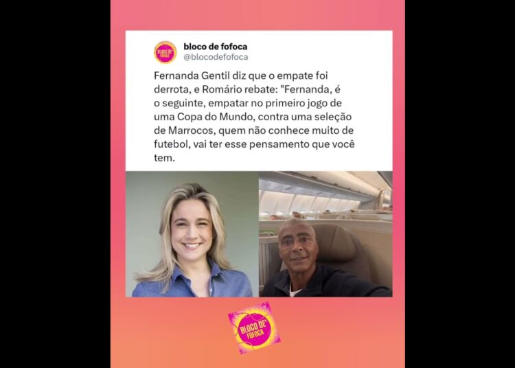 #romário rebateu #fernandagentil após ela  falar do empate do #brasil contra o Marrocos. #fofoca