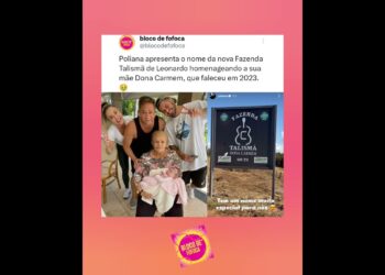 #poliana apresenta o nome da nova Fazenda Talismã de #leonardo homenageando a sua mãe Dona Carmem.