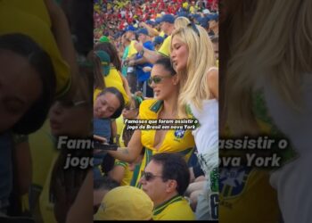 Famosos que foram assistir o jogo do Brasil em Nova York (EUA). Oque acharam?