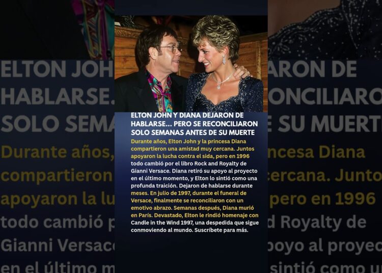 Elton John revela la verdad sobre su relación con la Princesa Diana #PrincesaDiana #Famosos