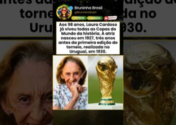 Laura Cardoso viveu TODAS as Copas do Mundo e o detalhe impressiona 😱⚽