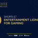 Cannes Lions 2026 revela a lista de finalistas do Entertainment Lions for Gaming, com 20 finalistas que mostram como as marcas estão usando jogabilidade, comunidades, plataformas e cultura de jogos para criar entretenimento com impacto