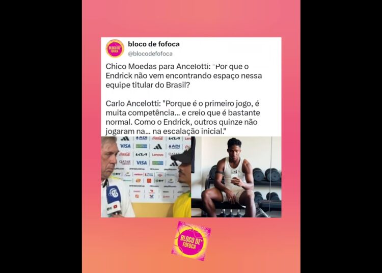 Chico Moedas perguntou para o #ancelotti sobre o #endrick .