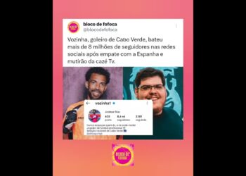 Vozinha, goleiro de Cabo Verde, bateu mais de 8 milhões de seguidores. #cazétv #vozinha #copadomundo