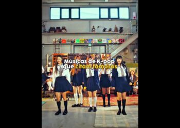 Músicas de K-pop que citam famosos 🤳 #kpop #viral #shorts #newjeans #fy #brasil #famous #comment