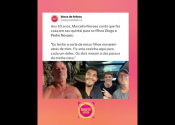 Aos 63 anos, Marcello Novaes conta que fez casa em seu quintal para os filhos Diogo e Pedro Novaes