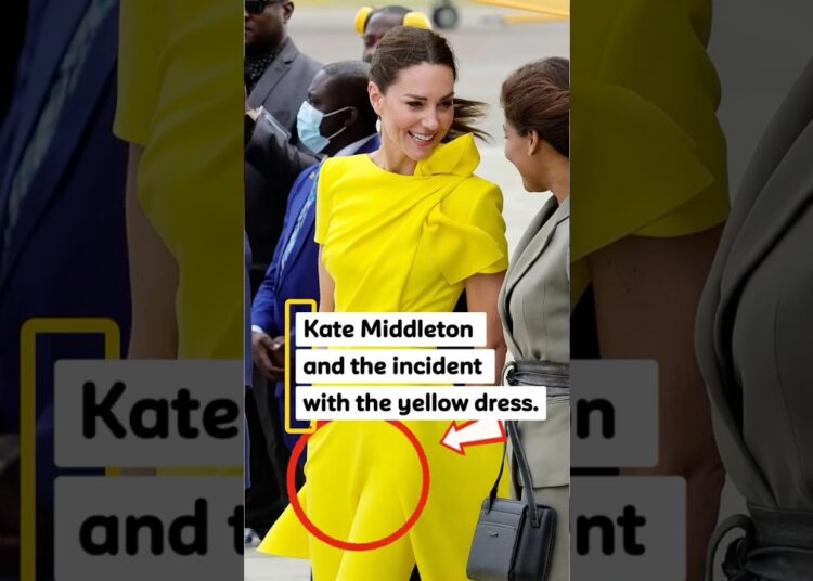Kate Middleton and the incident with the yellow dress #royal #royalfamily