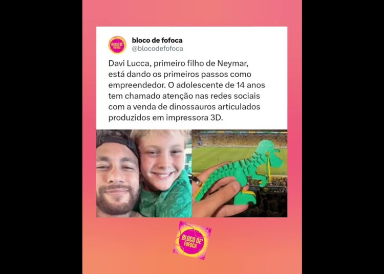 Davi Lucca, primeiro filho de Neymar, está dando os primeiros passos como empreendedor. #neymarjr