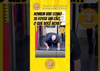 Homem que se indentifica como cão é visto de coleira saindo de trem, o que voce acha?