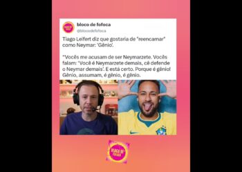 #tiagoleifert diz que gostaria de “reencarnar” como #neymar : ‘Gênio’.