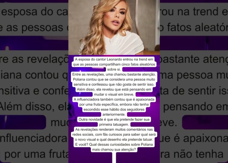 😱 POLIANA ROCHA FAZ REVELAÇÕES PESSOAIS E SURPREENDE FÃS!