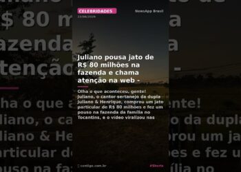 Juliano pousa jato de R$ 80 milhões na fazenda e chama atenção na web – contigo. #Shorts