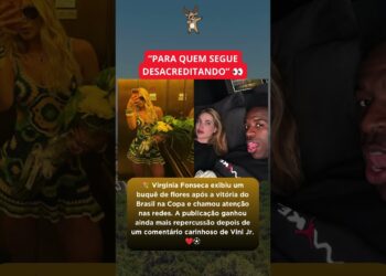 Virginia Fonseca Exibe Buquê de Flores Após Jogo do Brasil e Recebe Comentário de Vini Jr.