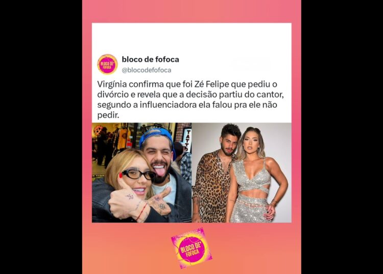 Durante entrevista para o portal Leo dias, #virginia confirma que foi #zefelipe que pediu o divórcio