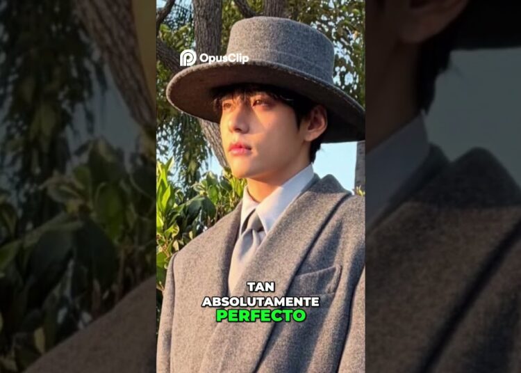 V de BTS  ¡Nuevo look rojo viral en portada!
