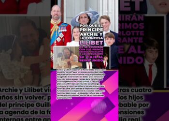 🇬🇧 Distancia familiar en la realeza: Archie y Lilibet viajarán al Reino Unido, pero no…