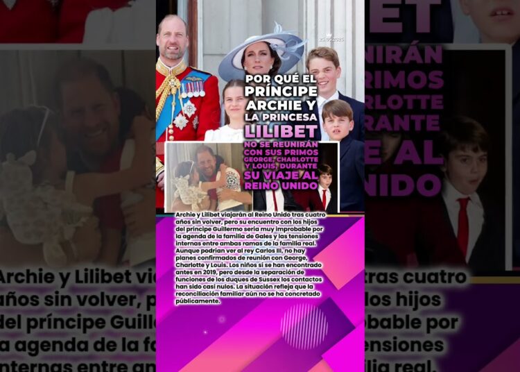 🇬🇧 Distancia familiar en la realeza: Archie y Lilibet viajarán al Reino Unido, pero no…