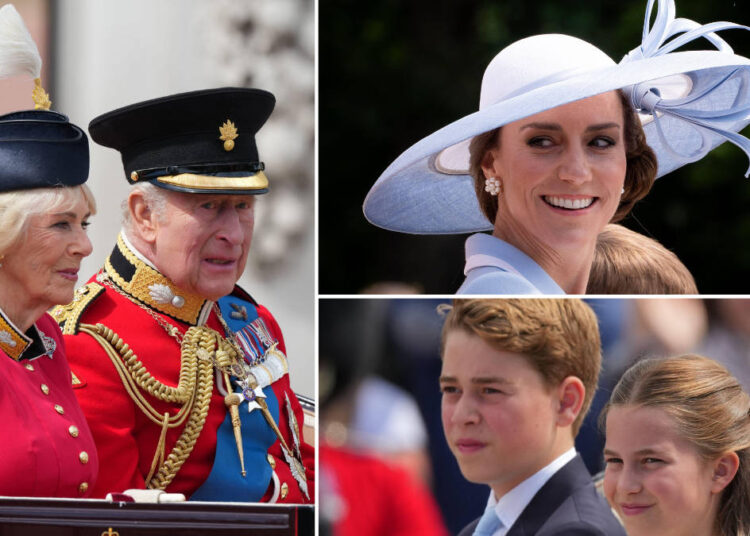 A realeza comemora o aniversário de King enquanto a rainha e a princesa Kate participam do Trooping the Color