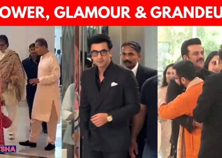 Amitabh Bachchan, Farhan Akhtar, Ranbir Kapoor e mais celebridades da cidade participam de uma grande cerimônia de casamento