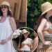 Anne Hathaway está grávida do bebê nº 3 e exibe barriga na fuga da família em St.