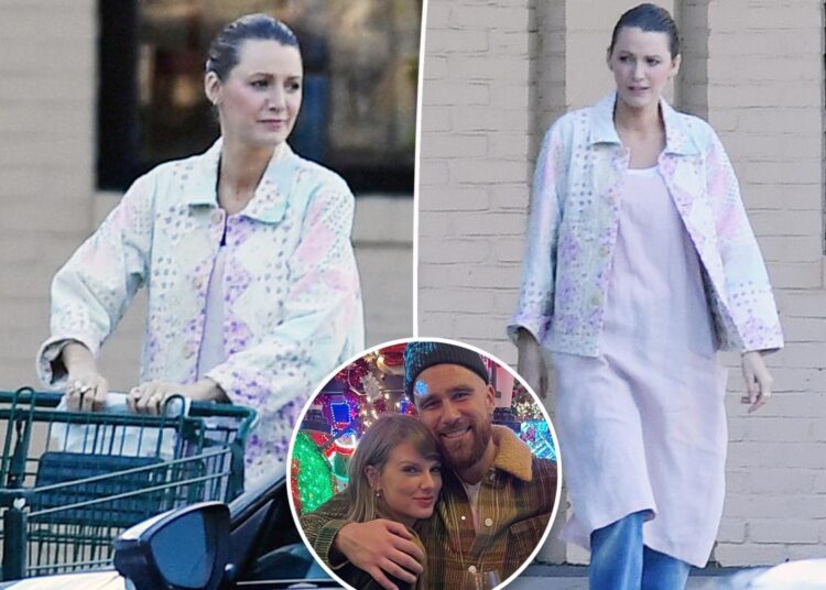 Blake Lively faz compras enquanto a ex-melhor amiga Taylor Swift dá uma despedida de solteira com amigos mais próximos