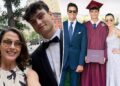 Bridget Moynahan grita com Tom Brady enquanto ex-namorados comemoram a formatura do filho Jack no ensino médio