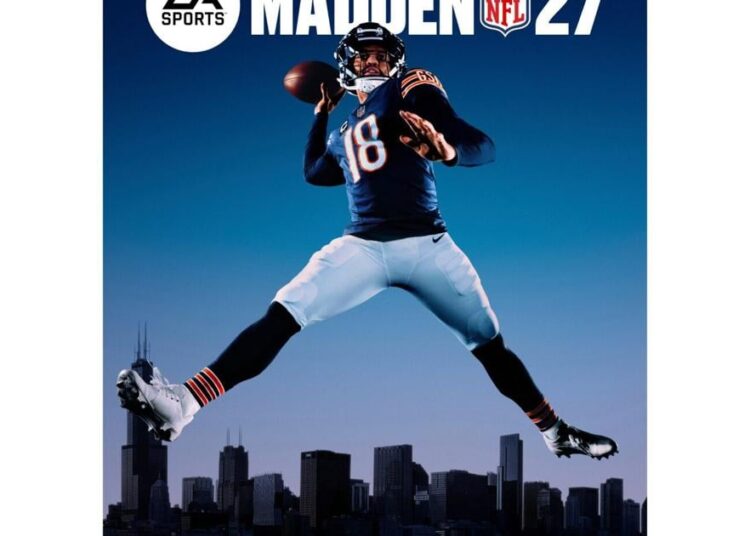 Caleb Williams faz pose de arremesso para capa do Madden NFL 27 | Entretenimento