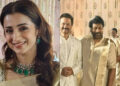 Celebridades, incluindo Trisha, Chiranjeevi e Nagarjuna, participam do casamento de Avantika, filha de Khushboo Sundar; O ministro-chefe do TN, Vijay, ignora o evento.