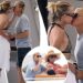 Ellen DeGeneres e sua esposa Portia de Rossi fazem as malas no PDA durante passeio de iate com Kris Jenner