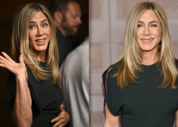 Jennifer Aniston veste Victoria Beckham no evento 'Morning Show' FYC