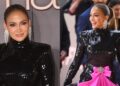 Jennifer Lopez veste Richard Quinn na estreia de 'Office Romance' no Reino Unido