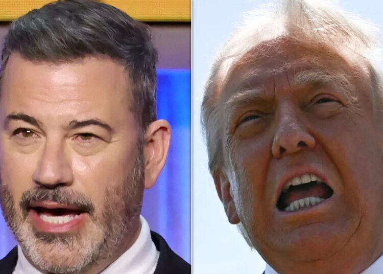 Jimmy Kimmel atinge Trump bem no salão de baile no Sunday Night Awards Show