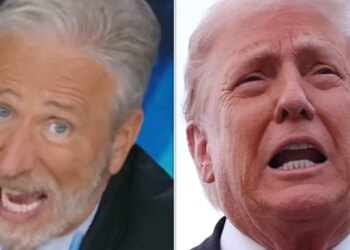 Jon Stewart acerta o momento em que Trump 'merda na cama' no Irã