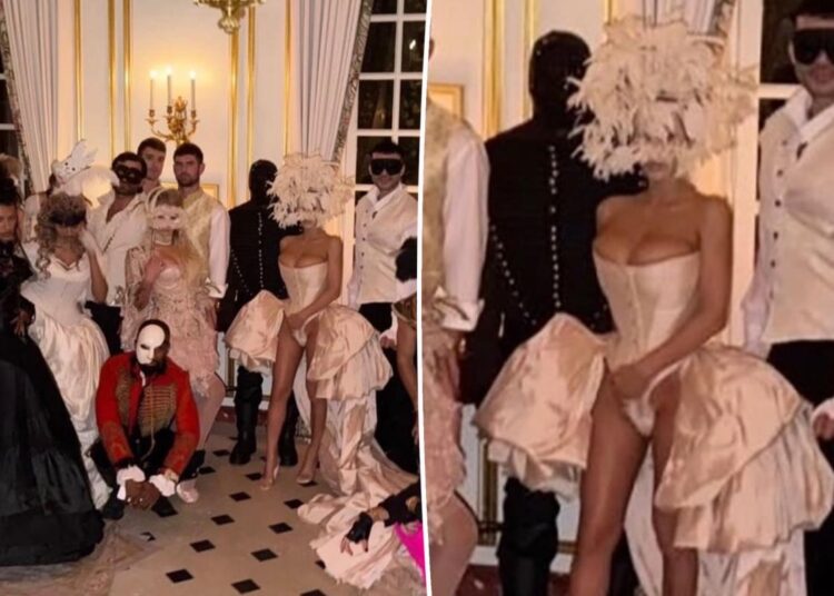 Kanye West gasta impressionantes seis dígitos em festa de aniversário com tema de baile de máscaras com sua esposa Bianca Censori