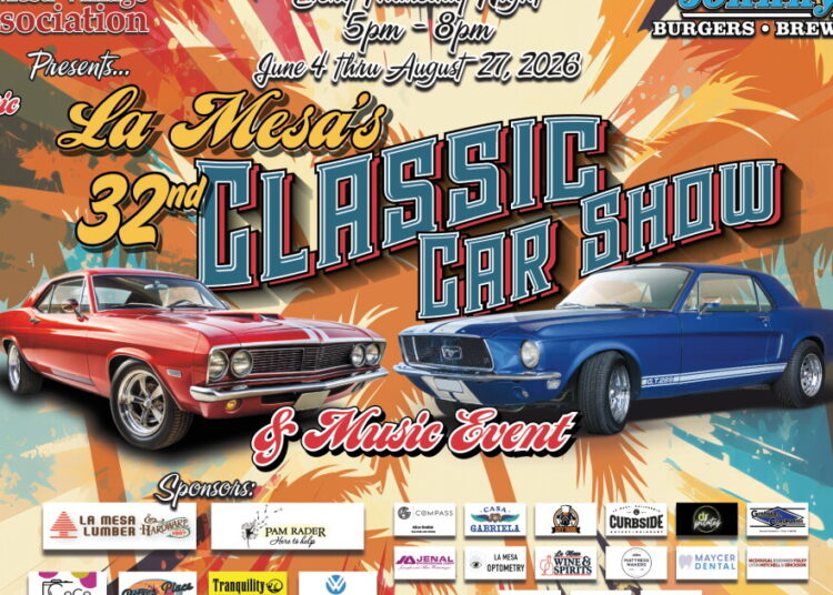 La Mesa Classic Car Show e evento de música ao vivo