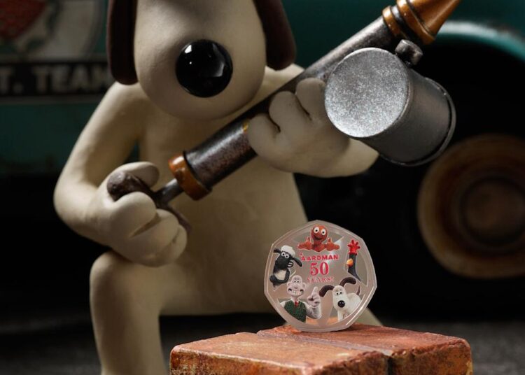 Notícias de última hora, Gromit! Nova moeda Royal Mint 50p comemora 50 anos da Aardman