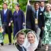 Princesa Beatrice e Princesa Eugenie se reúnem com a família real no casamento do primo Peter Phillips