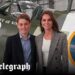 Príncipe George junta-se à Princesa de Gales em visita à RAF Coningsby
