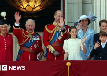 Rei e Rainha aplaudidos por multidões no Trooping the Color