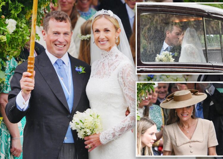 Royals celebram o casamento de Peter Phillips e Harriet Sperling