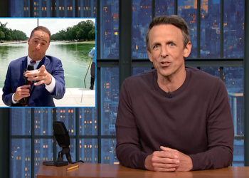Seth Meyers esmaga a Fox News pelo segmento absurdo do espelho d'água