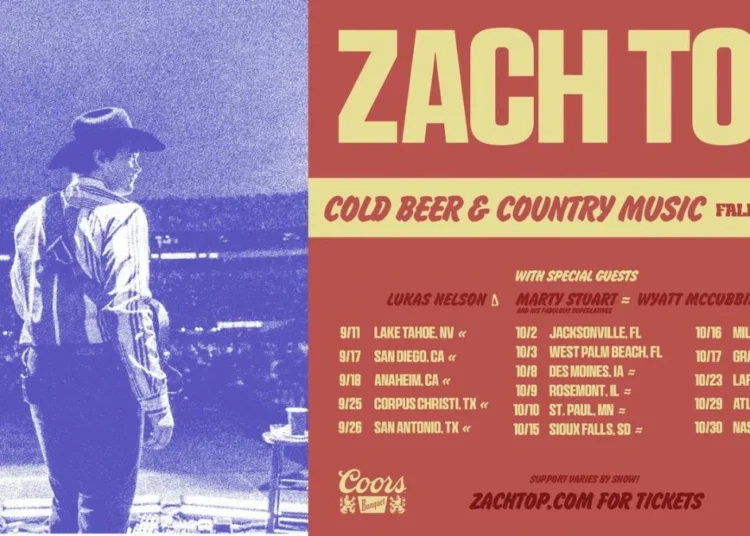 Zach Top adiciona novas datas de arena para ‘Cold Beer & Country Music Tour’
