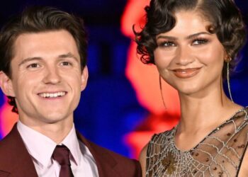 Zendaya e Tom Holland compartilham um doce momento de PDA em uma nova foto rara