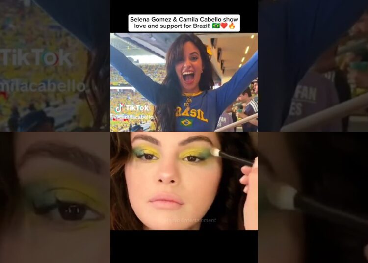 Selena Gomez & Camila Cabello Show Love for Brazil 🇧🇷❤️ #selenagomez #fifaworldcup2026 #fyp