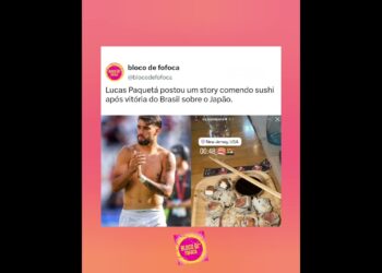 #lucaspaquetá   postou um story comendo sushi após vitória do Brasil sobre o Japão. #copadomundo