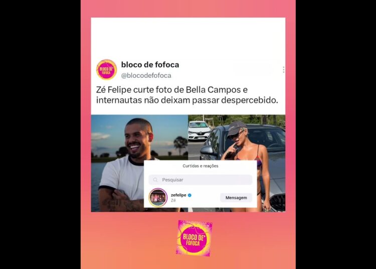 #zefelipe deixa curtida em foto de #bellacampos . #fofocas #fofoca