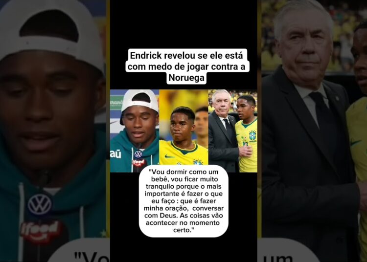 Endrick revelou se ele está com medo de jogar contra a Noruega
