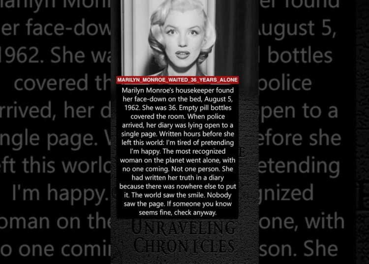 MARILYN MONROE WAITED 36 YEARS ALONE